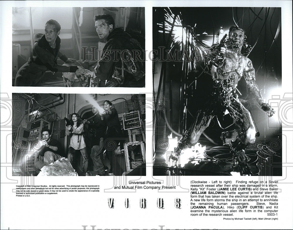 1998 Press Photo Curtis Balkwin Pacula &amp; Curtis Star In &quot;Virus&quot;- Historic Images