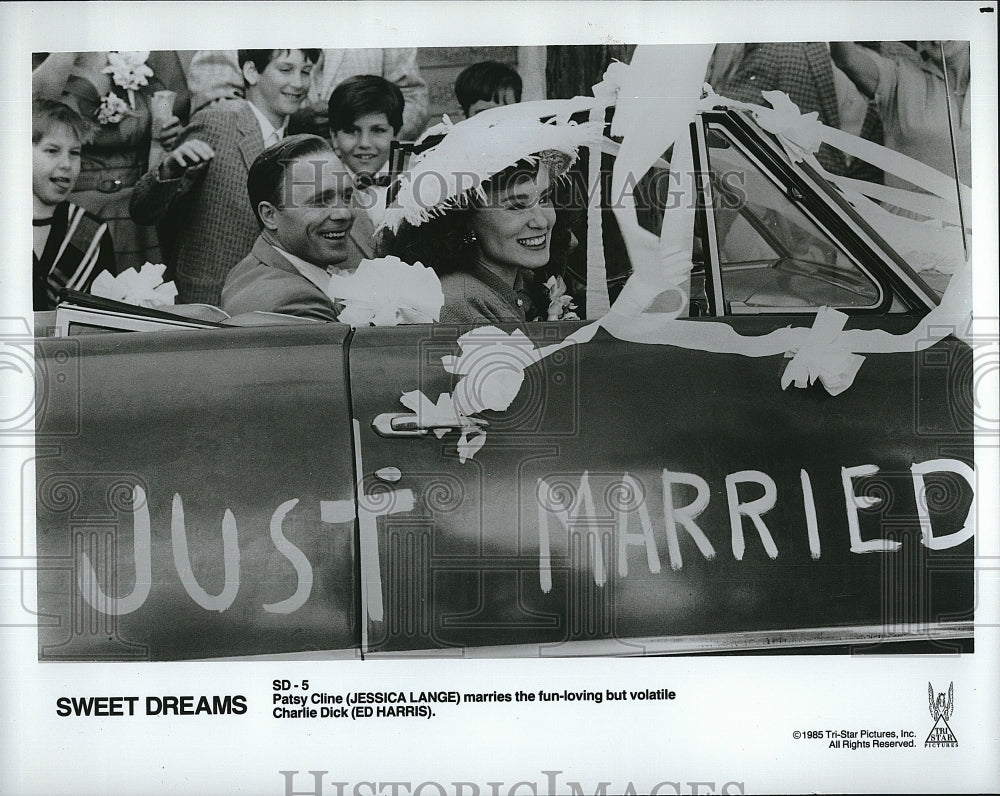 1985 Press Photo &quot;Sweet Dreams&quot; Jessica Lange, Ed Harris- Historic Images