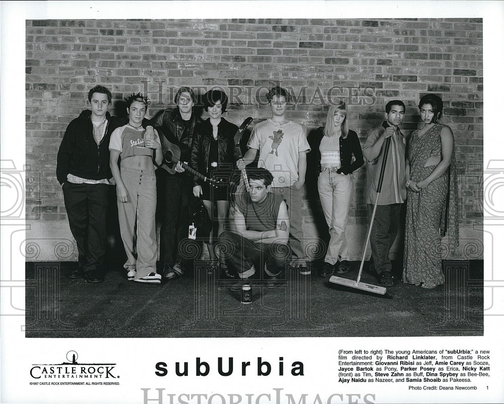 1997 Press Photo Suburbia Giovanni Ribisi Parker Posey Amie Carey Steve Zahn- Historic Images