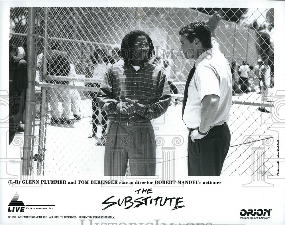 1996 Press Photo The Substitute Glenn Plummer Tom Berenger Robert Mandel- Historic Images