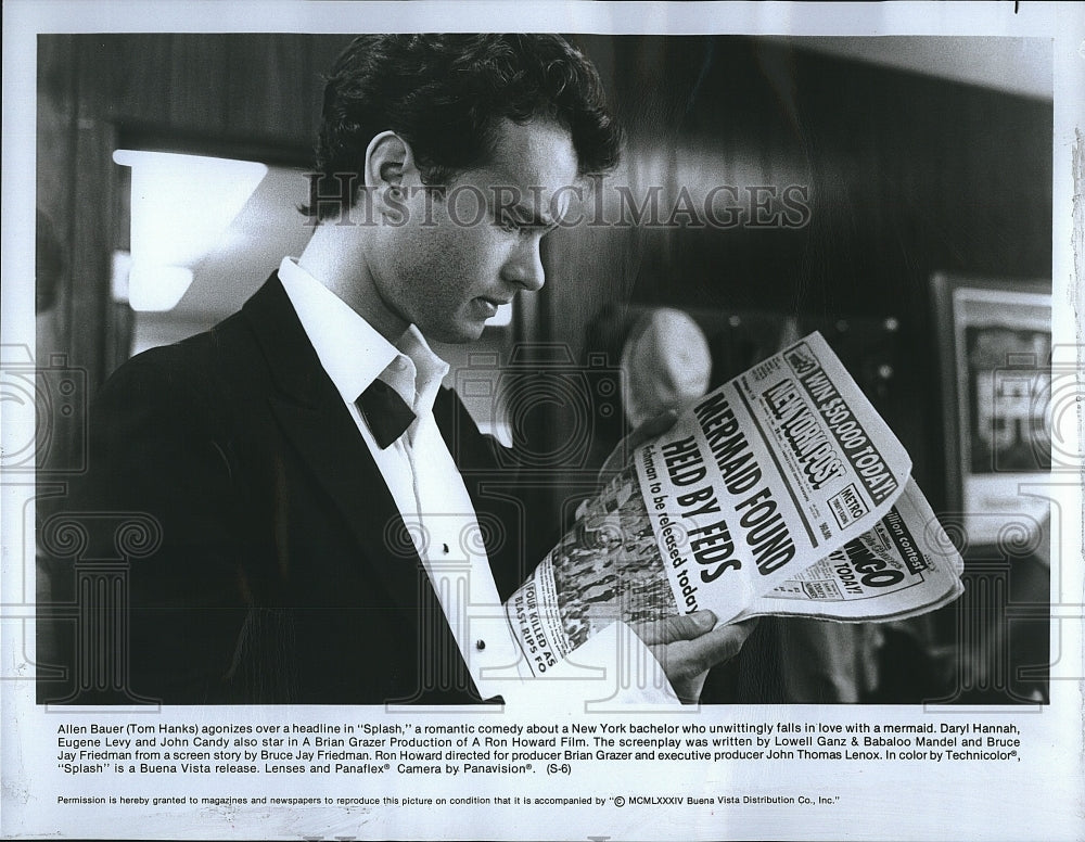 1984 Press Photo Tom Hanks Stars In &quot;Splash&quot;- Historic Images