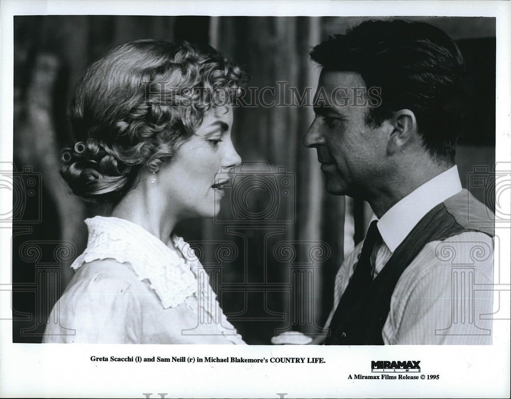 1995 Press Photo Greta Scacchi Actress Sam Neill Actor Country Life Movie Film - Historic Images