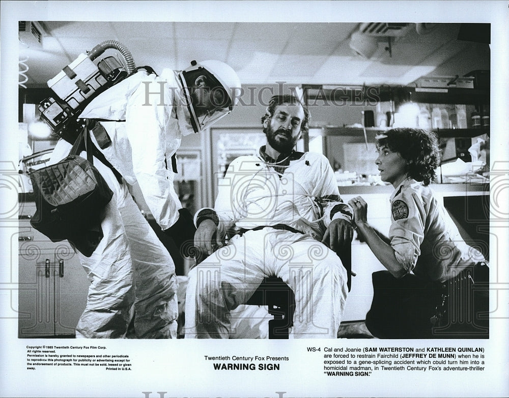 1985 Press Photo &quot;Warning Sign&quot; Sam Waterston,Kathleen Quinlan- Historic Images