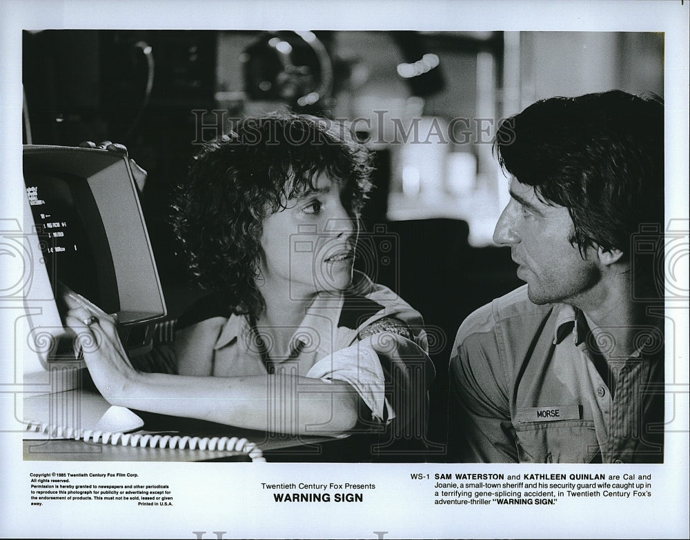 1985 Press Photo &quot;Warning Sign&quot; Sam Waterston,Kathleen Quinlan- Historic Images