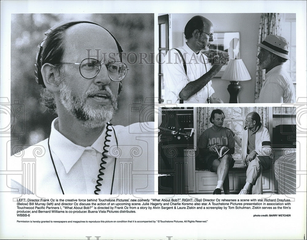 Press Photo Director Frank Oz of  &quot;What&#39;s About Bob?&quot; with Actor Bill Murray- Historic Images