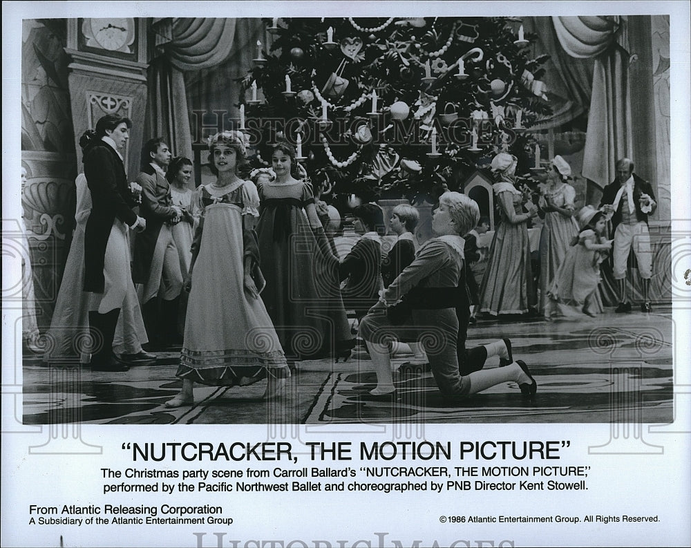 1986 Press Photo Christmas Party Scene Nutcracker Motion Picture Movie Film- Historic Images