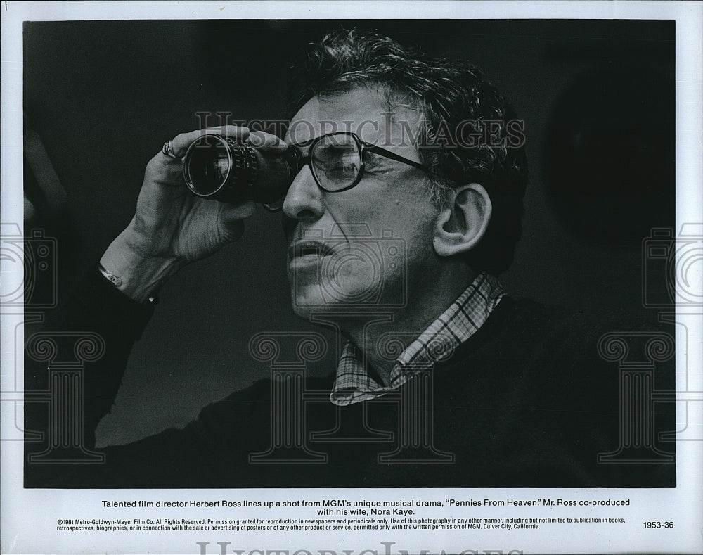 1981 Press Photo "Pennies From Heaven" director Herbert Ross- Historic Images