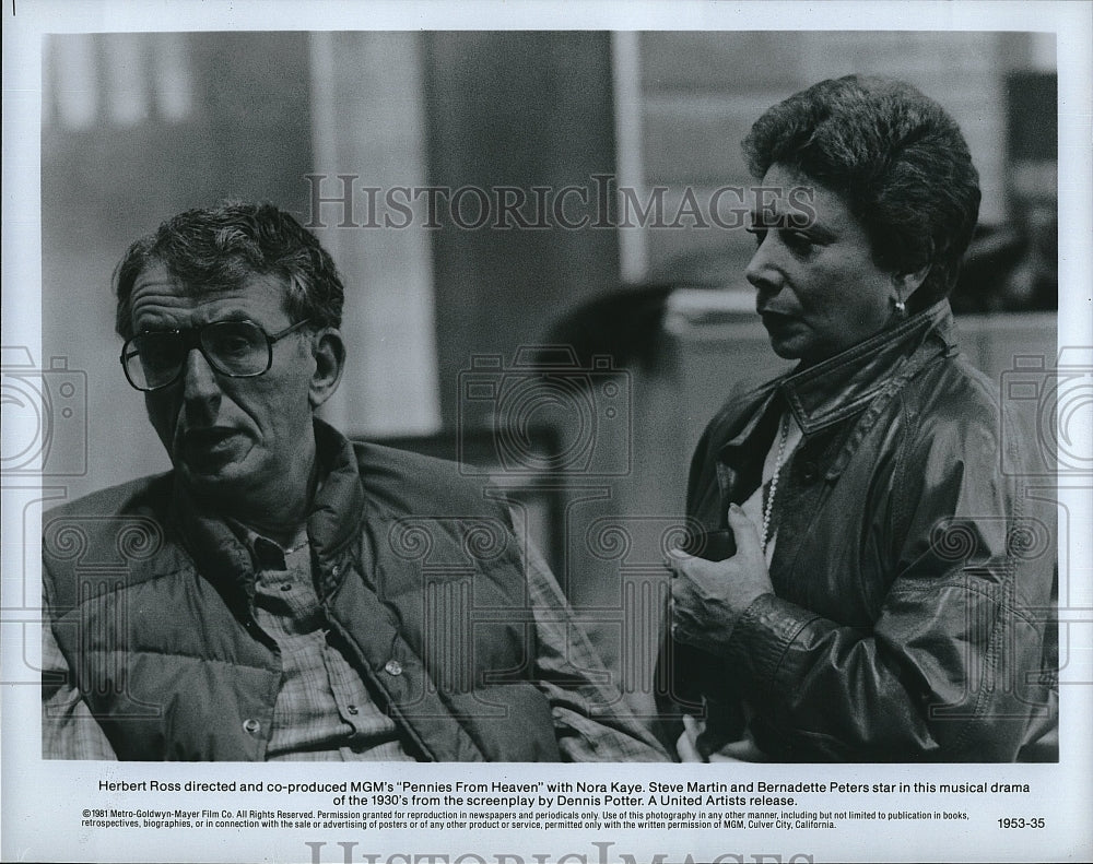 1981 Press Photo "Pennies From Heaven" director Herbert Ross & Nora Kaye- Historic Images