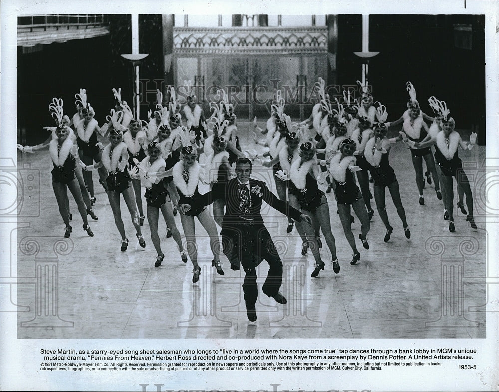 1981 Press Photo "Pennies From Heaven" Steve Martin & Bernadette Peters- Historic Images