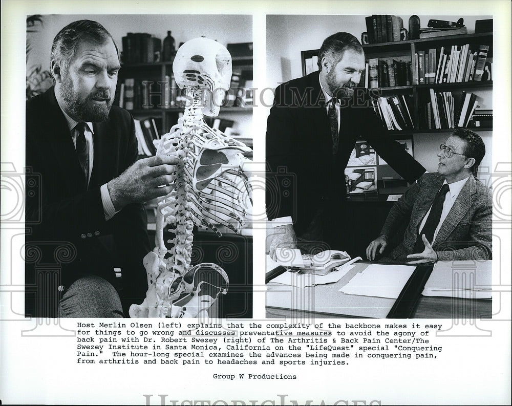 Press Photo LifeQuest Managing pain Arthritis Host Merlin Olsen- Historic Images