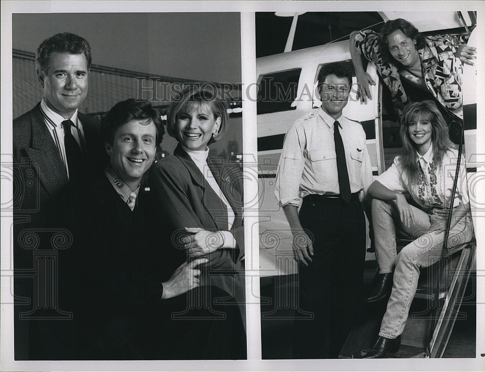 1990 Press Photo J. Larroquette, Harry Anderson, Markie Post &quot;Night Court&quot;- Historic Images