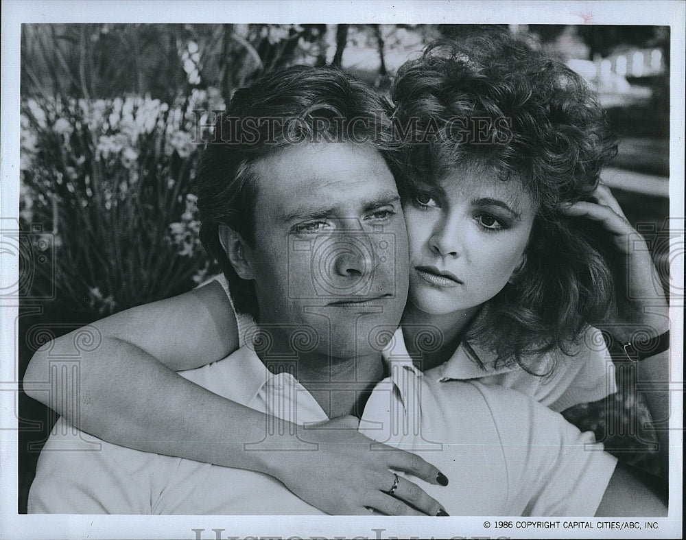 1986 Press Photo John James American Actor Emma Samms Actress Colbys TV Show- Historic Images