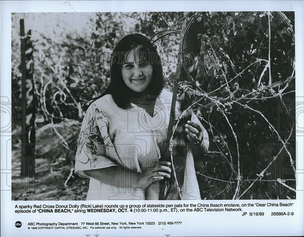 1989 Press Photo Ricki Lake &quot;China Beach&quot;- Historic Images