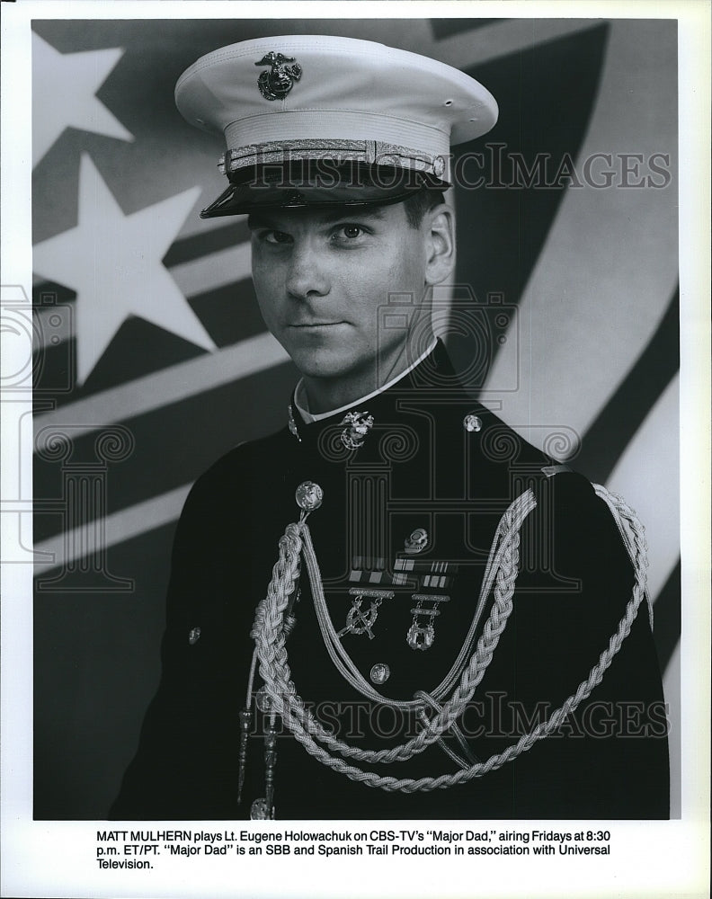 Press Photo Matt Mulhern played as Lt.Eugene Holowachuk in CBS-TV &quot;Major Dad&quot;.- Historic Images