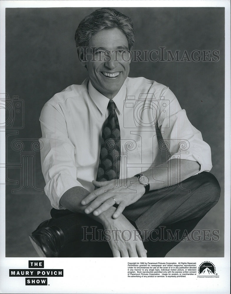 1992 Press Photo Maury Povich of "The Maury Povich Show"- Historic Images