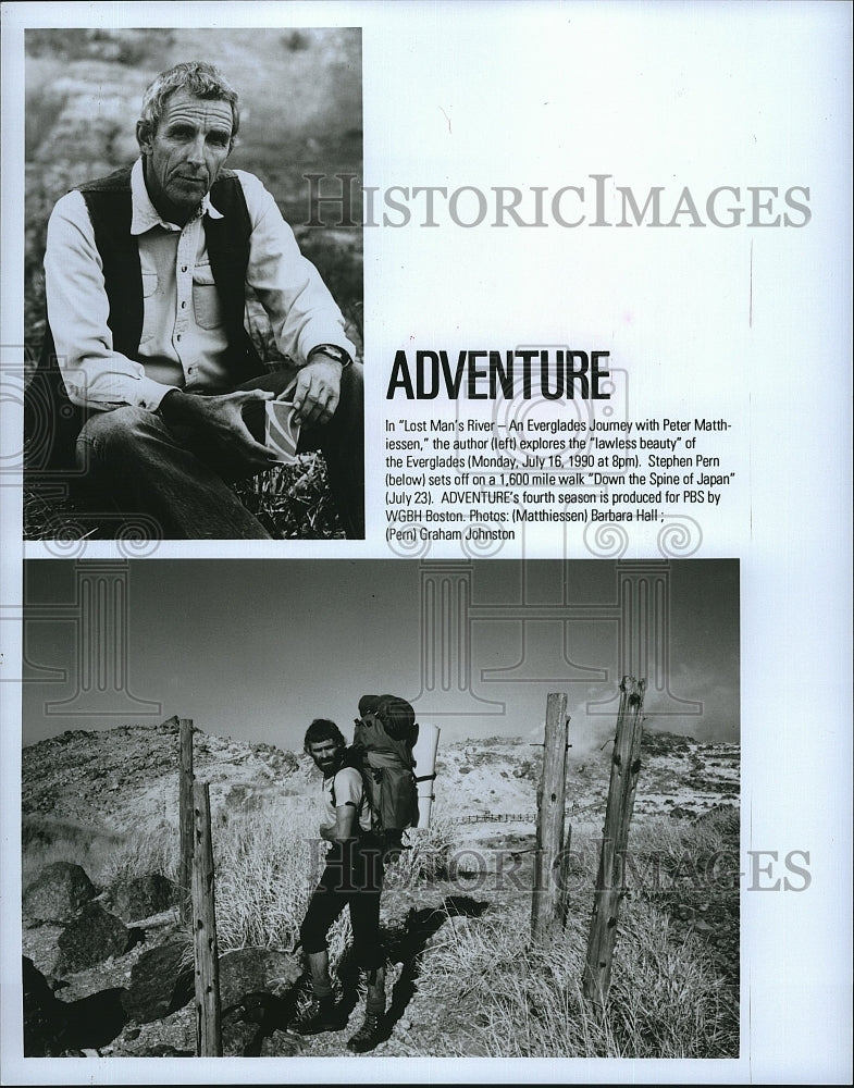 Press Photo Peter Matthiessen &quot;The Lost Man&#39;s River&quot;, Stephen Pern in Japan- Historic Images