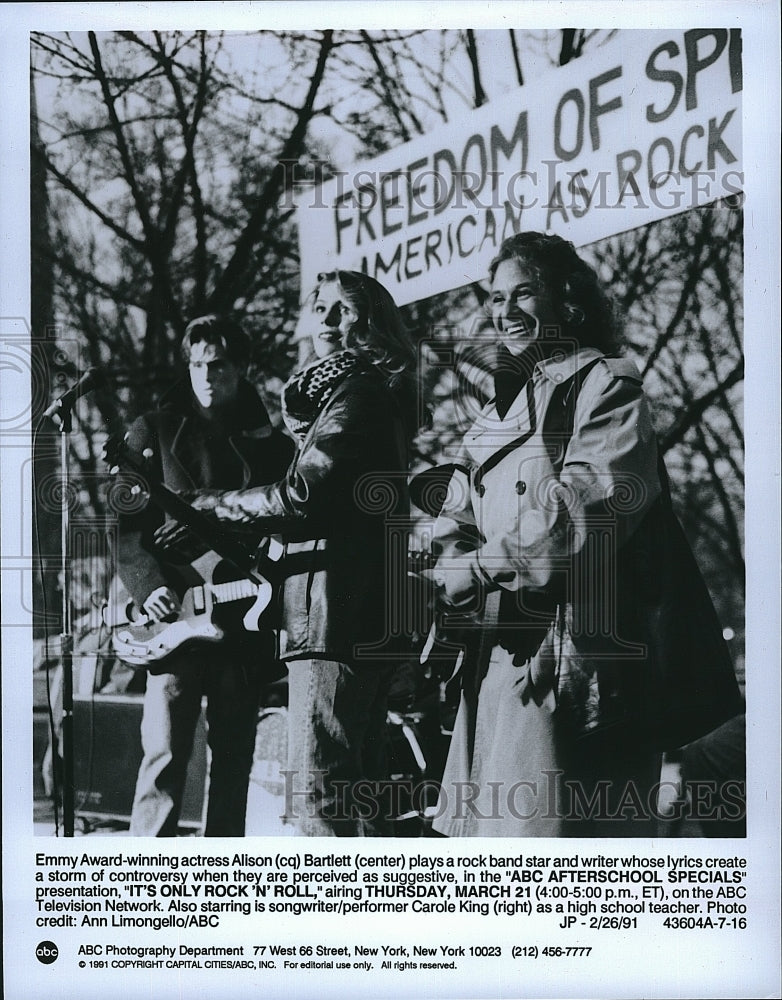 1991 Press Photo Actress Alison Bartlett in &quot;It&#39;s Only Rock&#39; N&#39; Roll&quot;- Historic Images