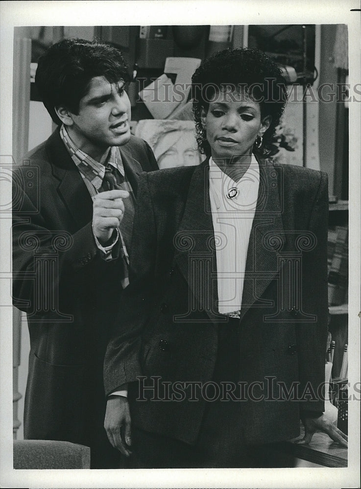 1986 Press Photo Actress Melba Moore &amp; Evan Mirand in &quot;Melba&quot;- Historic Images