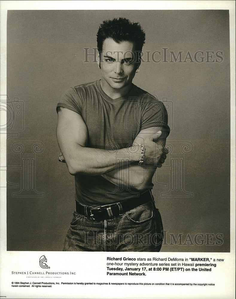 1994 Press Photo Richard Grieco in &quot;Marker&quot;- Historic Images