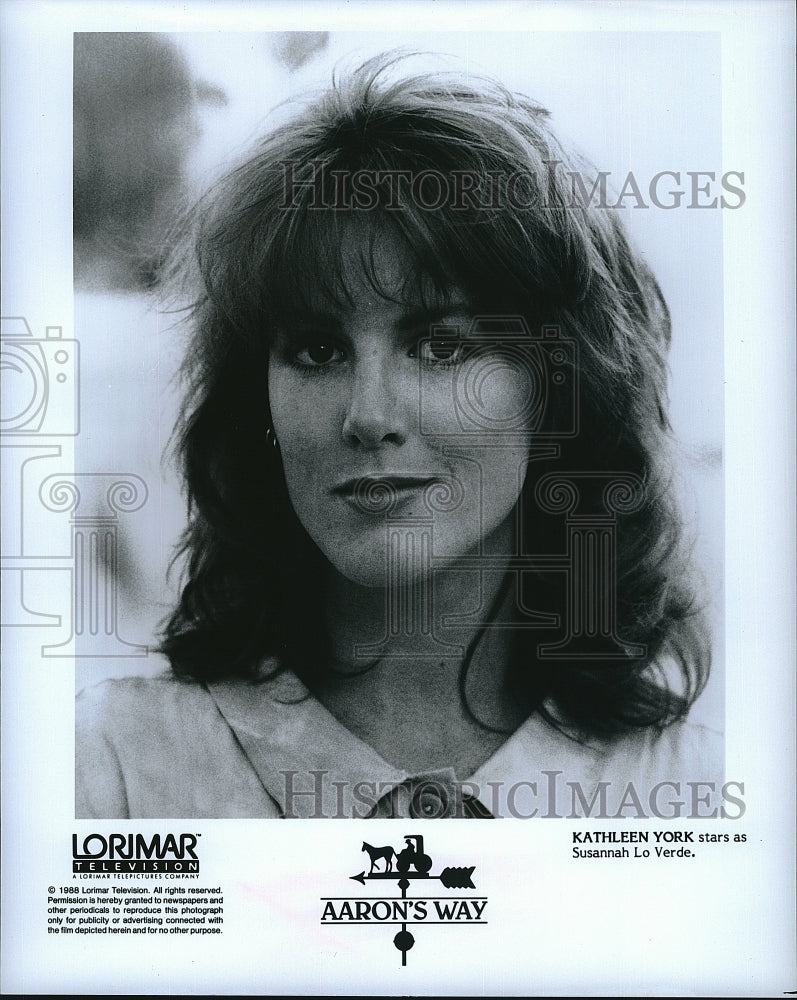 1988 Press Photo Kathleen York in &quot;Aaron&#39;s Way&quot;- Historic Images