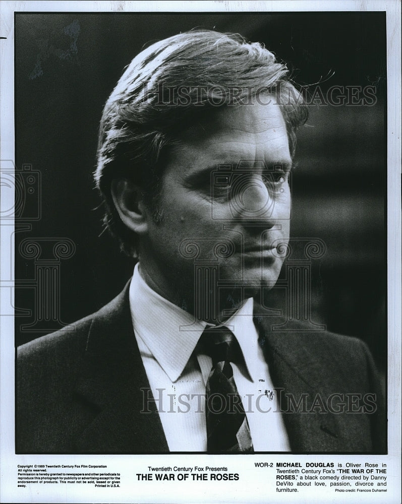 1989 Press Photo Michael Douglas &quot;The War of the Roses&quot;- Historic Images