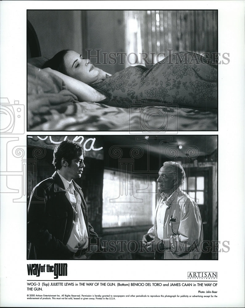 2000 Press Photo Juliette Lewis, Benicio Del Toro, J. Caan &quot;The Way of the Gun&quot;- Historic Images