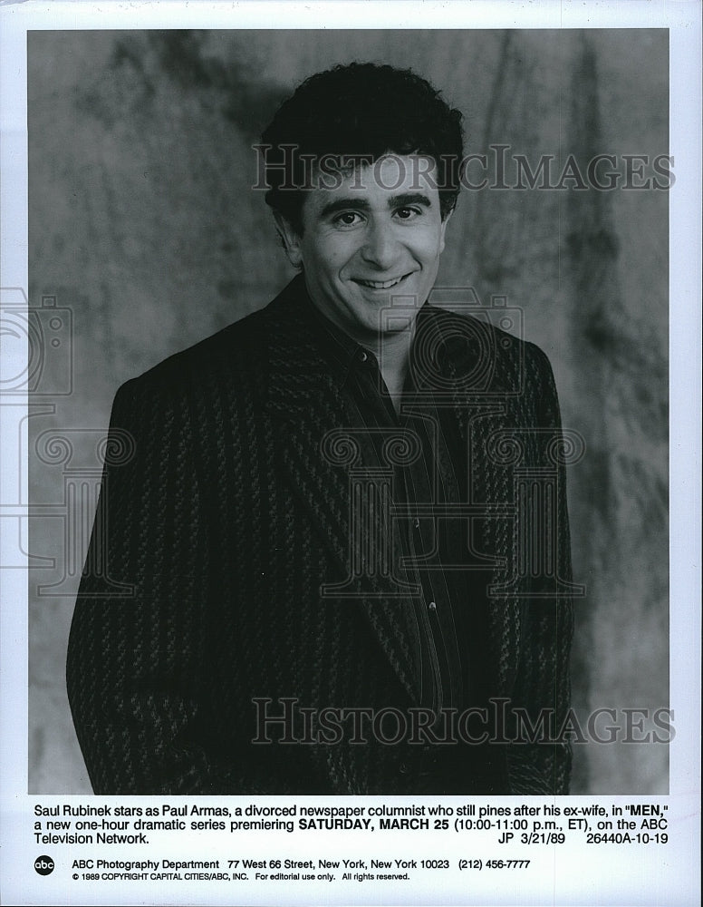 1989 Press Photo Saul Rubinek Television Series Men- Historic Images