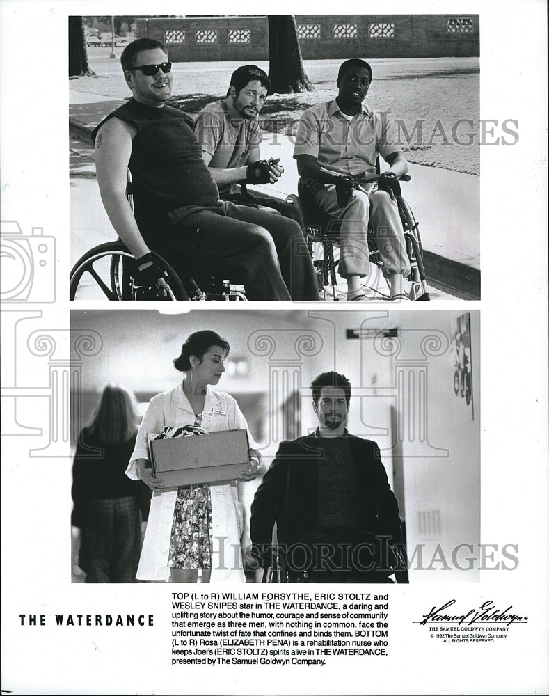 1992 Press Photo William Forsythe Eric Stoltz Wesley Snipes The Waterdance- Historic Images