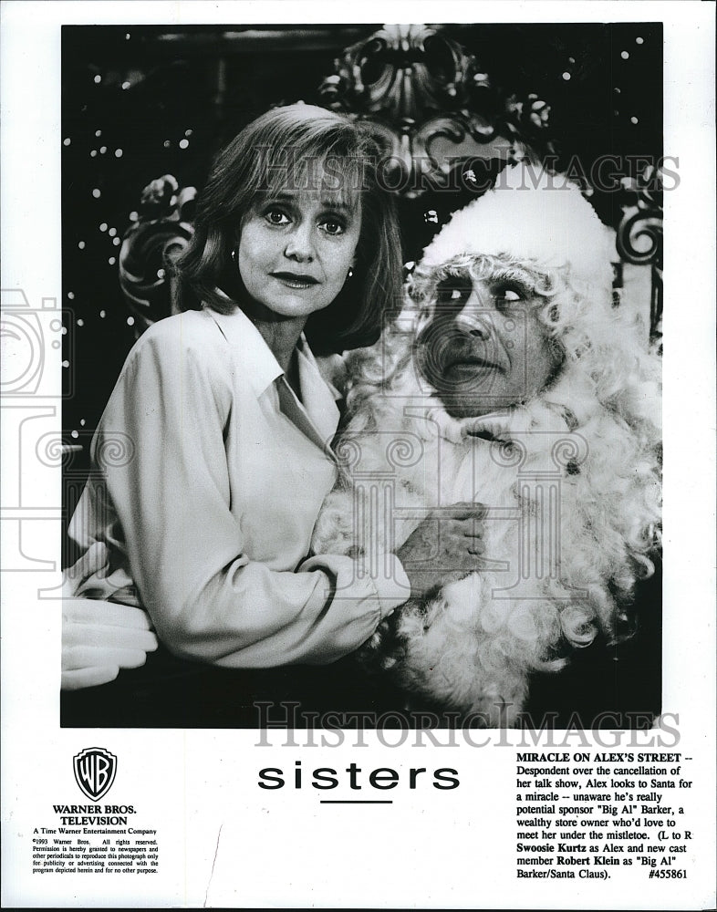 1993 Press Photo Sisters Swoosie Kurtz Robert Klein - Historic Images