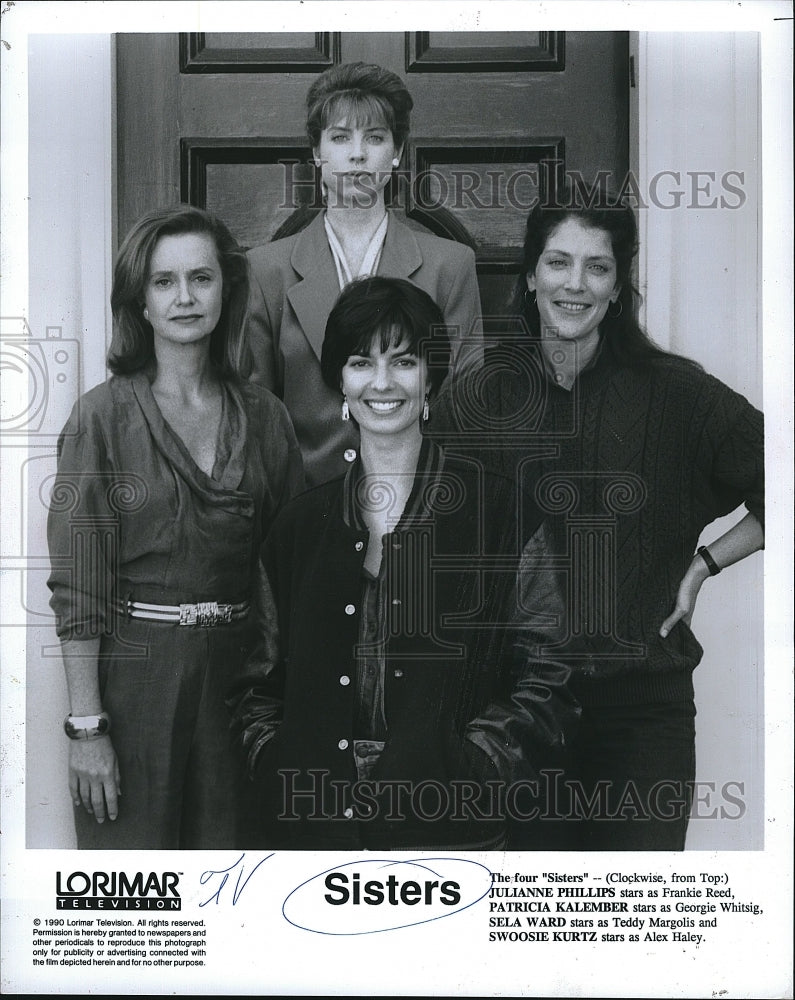 1991 Press Photo Sisters Swoosie Kurtz Patricia Kalember Julianne Phillips Sela- Historic Images