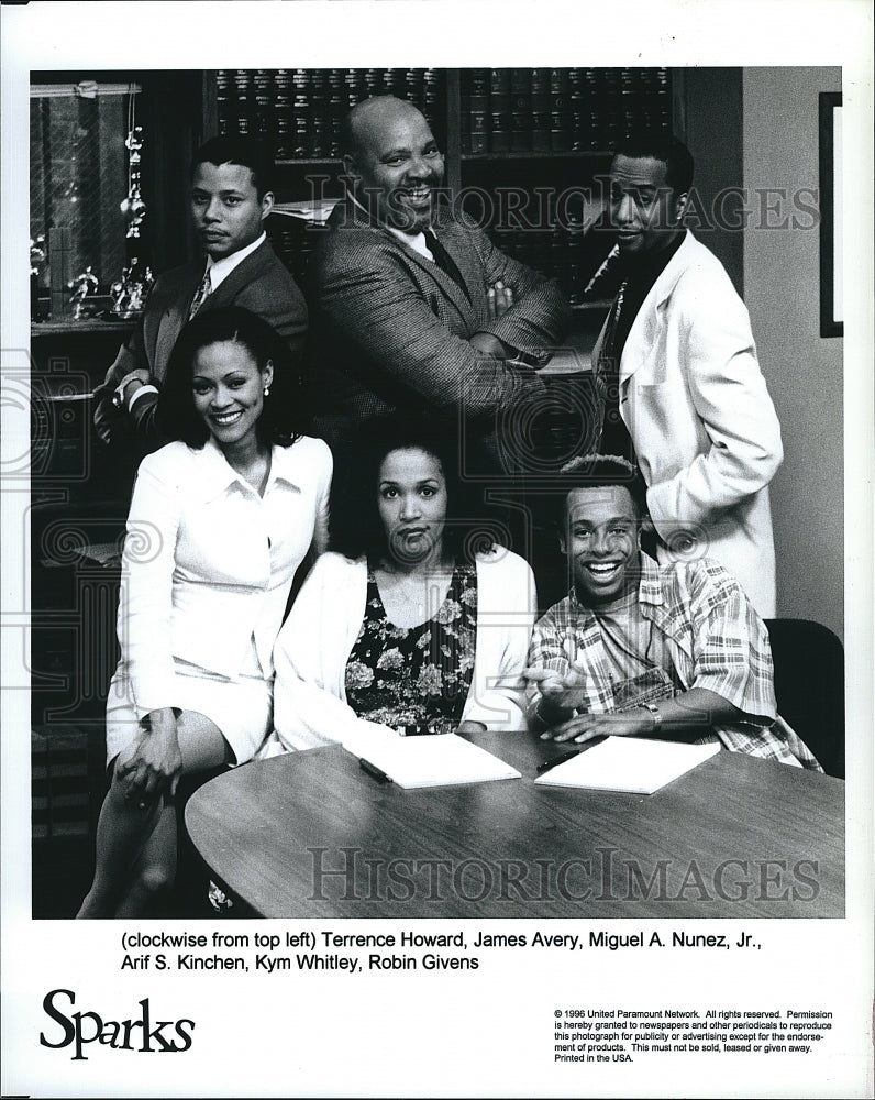 1996 Press Photo Terrence Howard James Avery Miguel Nunez Arif Kinchen Sparks- Historic Images