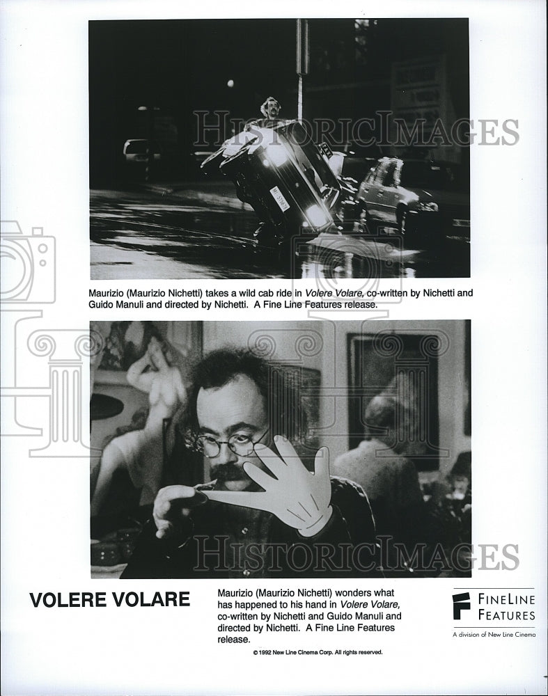 1992 Press Photo  &quot;Volere Volare&quot; Angela Finocchiaro, Maurizio Nichetti- Historic Images