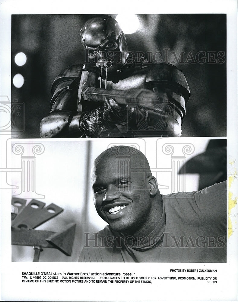 1997 Press Photo Shaquille O&#39;Neal stars in &quot;Steel&quot;- Historic Images