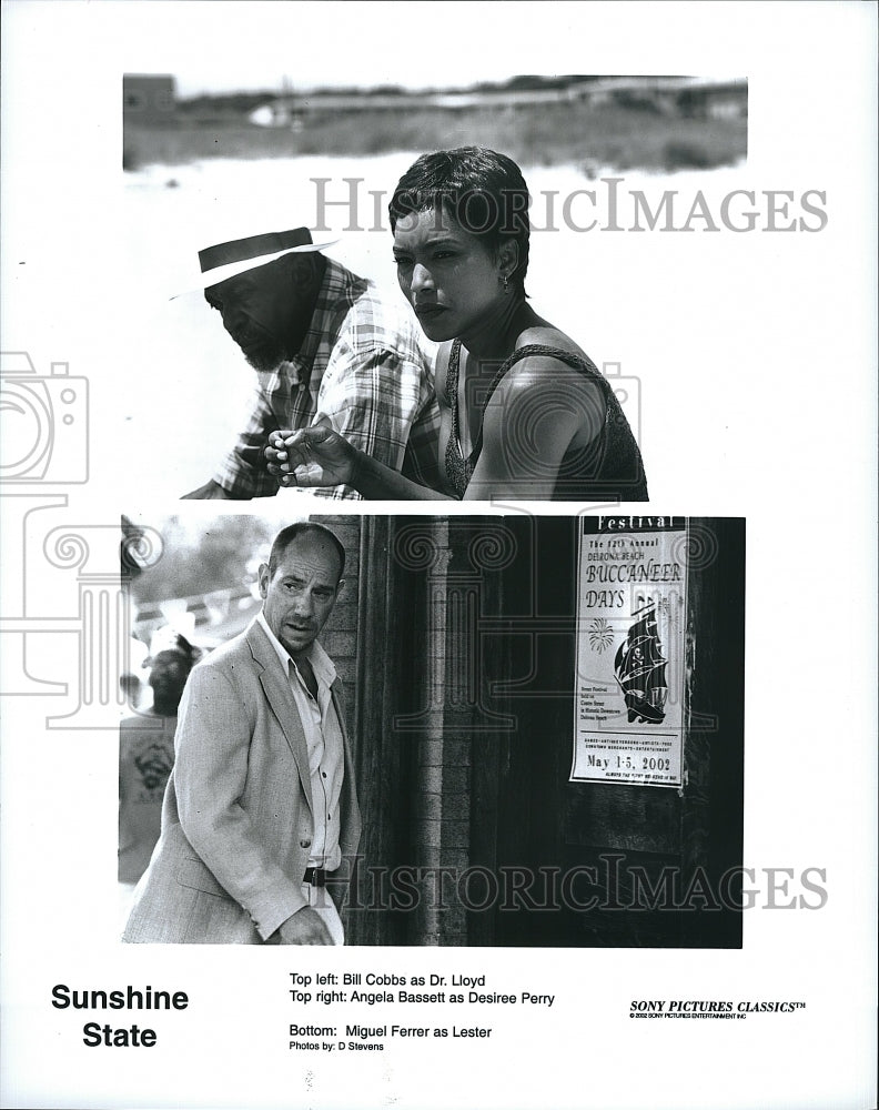 2000 Press Photo &quot;Sunshine State&quot; Bill Cobbs &amp; Angela Bassett, Miguel Ferrer- Historic Images