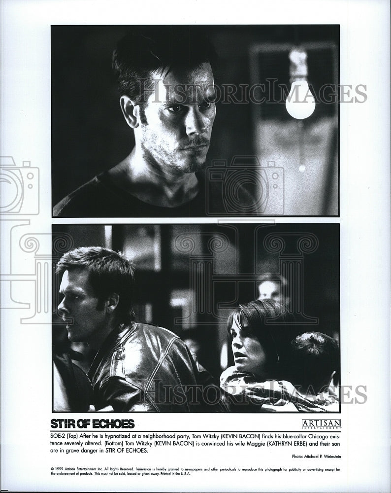 1999 Press Photo Actor Kevin Bacon In "Stir Of Echoes" - Historic Images