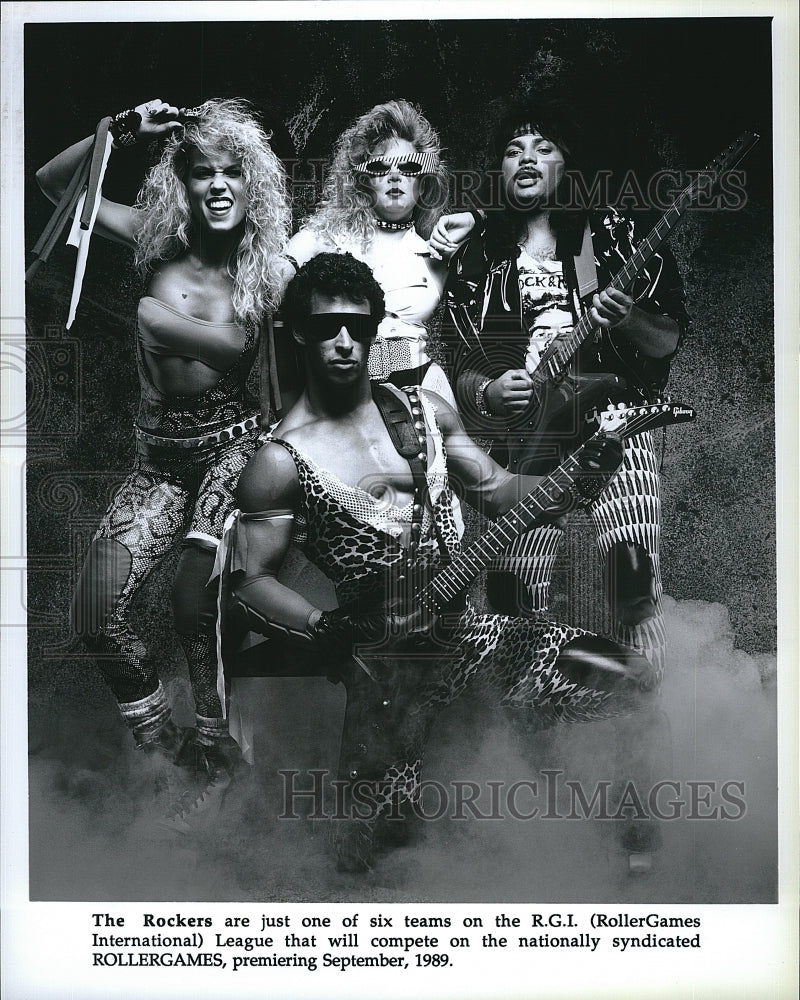 1989 Press Photo The Rockers In &quot;Roller Games International&quot;- Historic Images