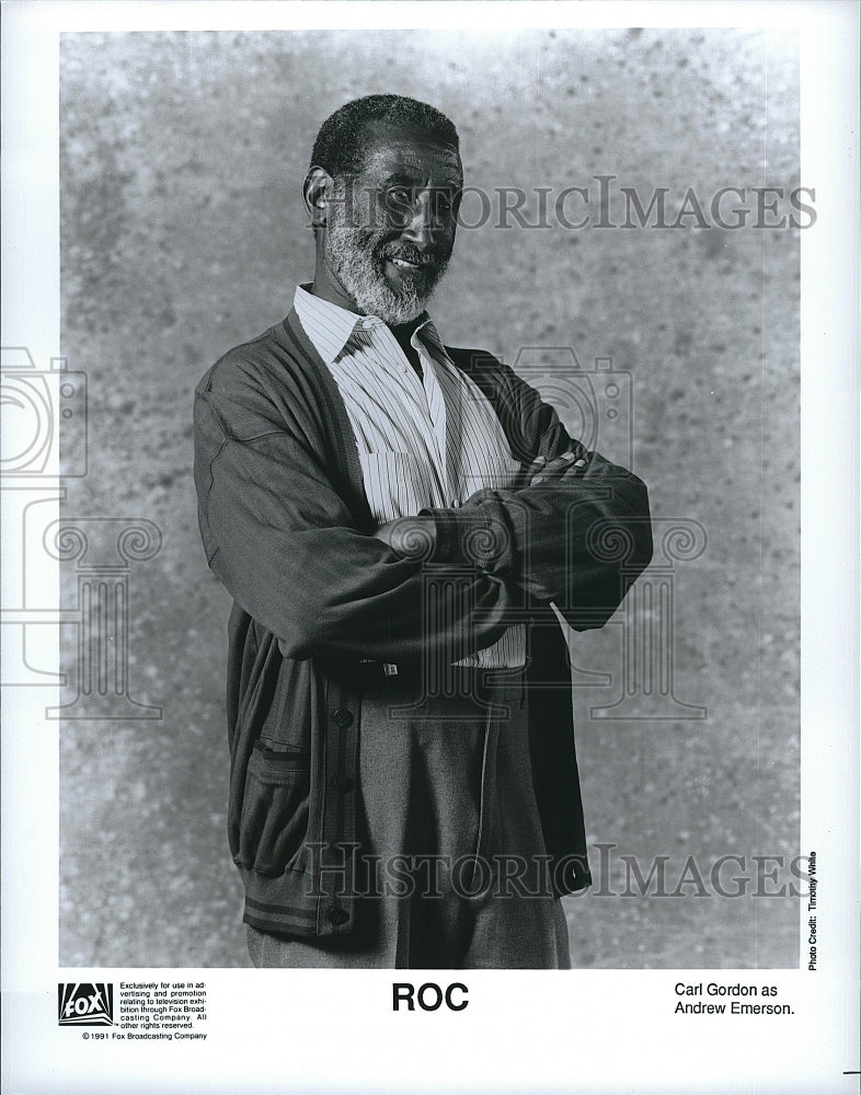 1991 Press Photo Carl Gordon American Actor Stars In Roc Sitcom TV Show Comedy- Historic Images