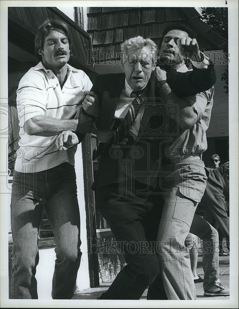 1984 Press Photo Perry King Actor Joe Penny John Anderson Riptide TV Series- Historic Images