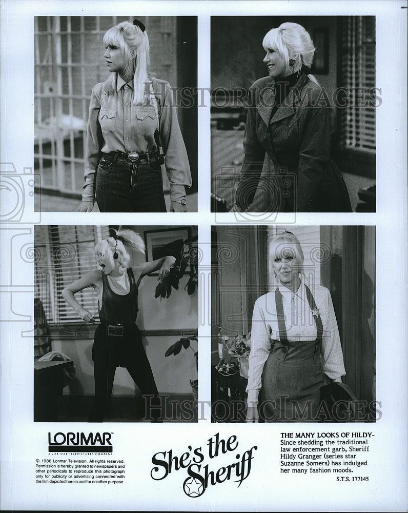 1988 Press Photo She&#39;s The Sheriff Series Actress Suzanne Somers Fashion Shots- Historic Images