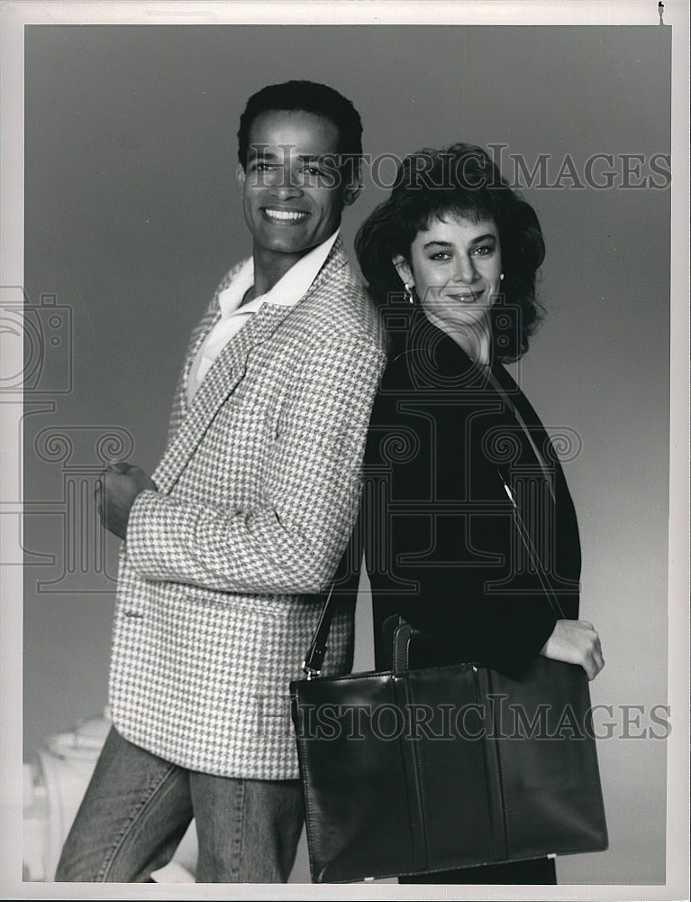 1988 Press Photo Actor, Director Mario Van Peebles, Terry Donahoe In Sonny Spoon- Historic Images