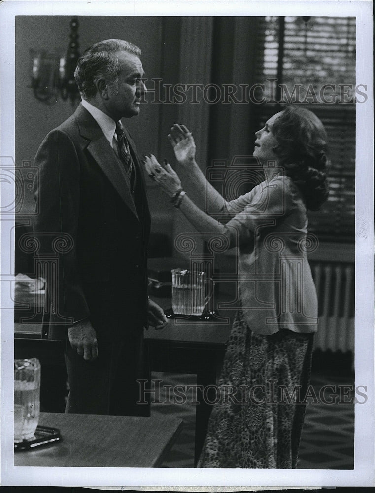 1978 Press Photo Soap Series Actors Katherine Helmond Robert Mandan Scene- Historic Images