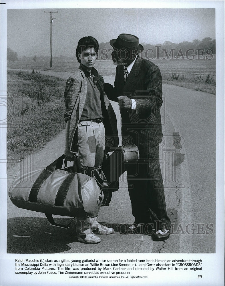 1985 Press Photo &quot;Crossroads&quot; Ralph Macchio &amp; Joe Seneca- Historic Images