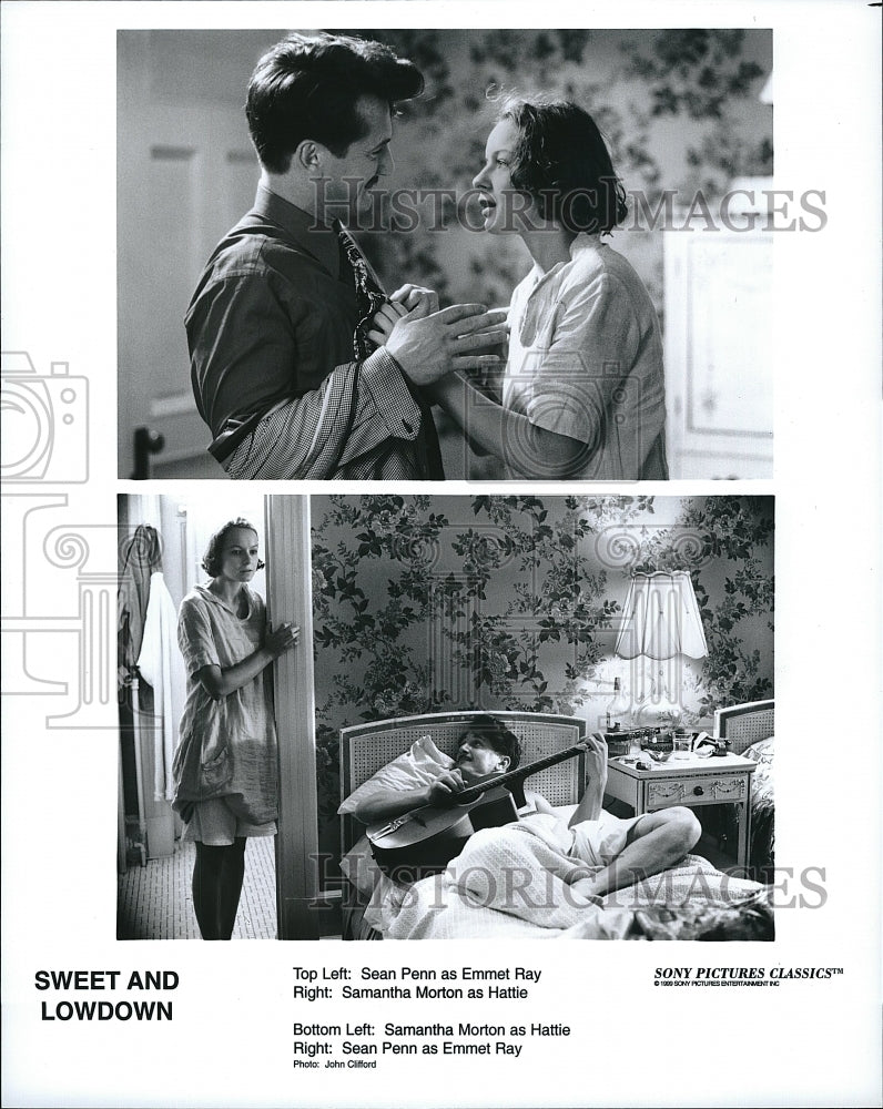 1995 Press Photo  &quot;Sweet &amp; Lowdown&quot; Sean Penn, Samantha Morton- Historic Images