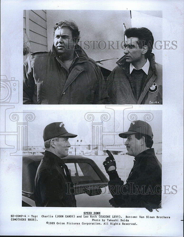 1989 Press Photo &quot;Speed Zone&quot; John Candy &amp; Eugene Levy- Historic Images