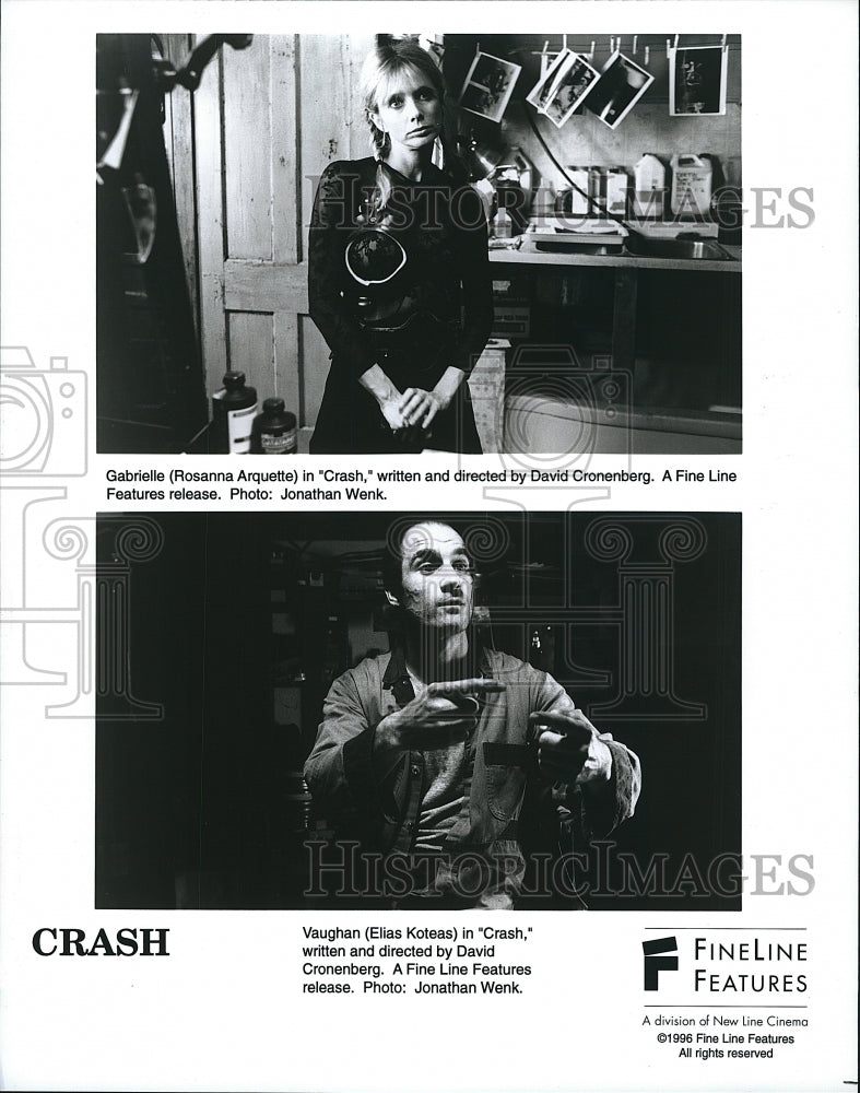 1996 Press Photo Rosanna Arquette &amp; Elias Koteas Star In &quot;Crash&quot;- Historic Images