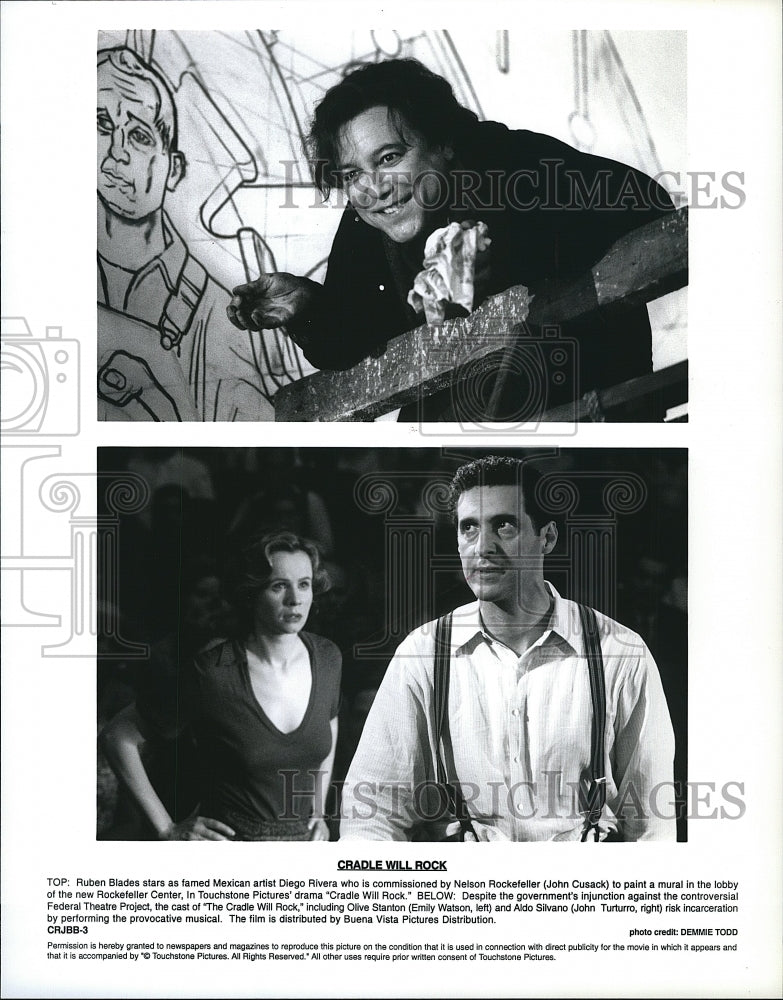 1999 Press Photo Ruben Blades John Cusack John Turturro Cradle Will Rock Movie- Historic Images