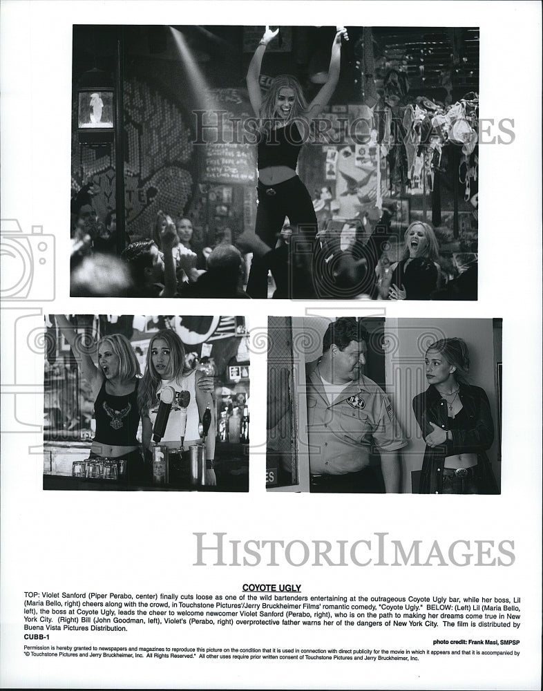 Press Photo Piper Perabo Kevin O&#39;Donnell Coyote Ugly Movie- Historic Images