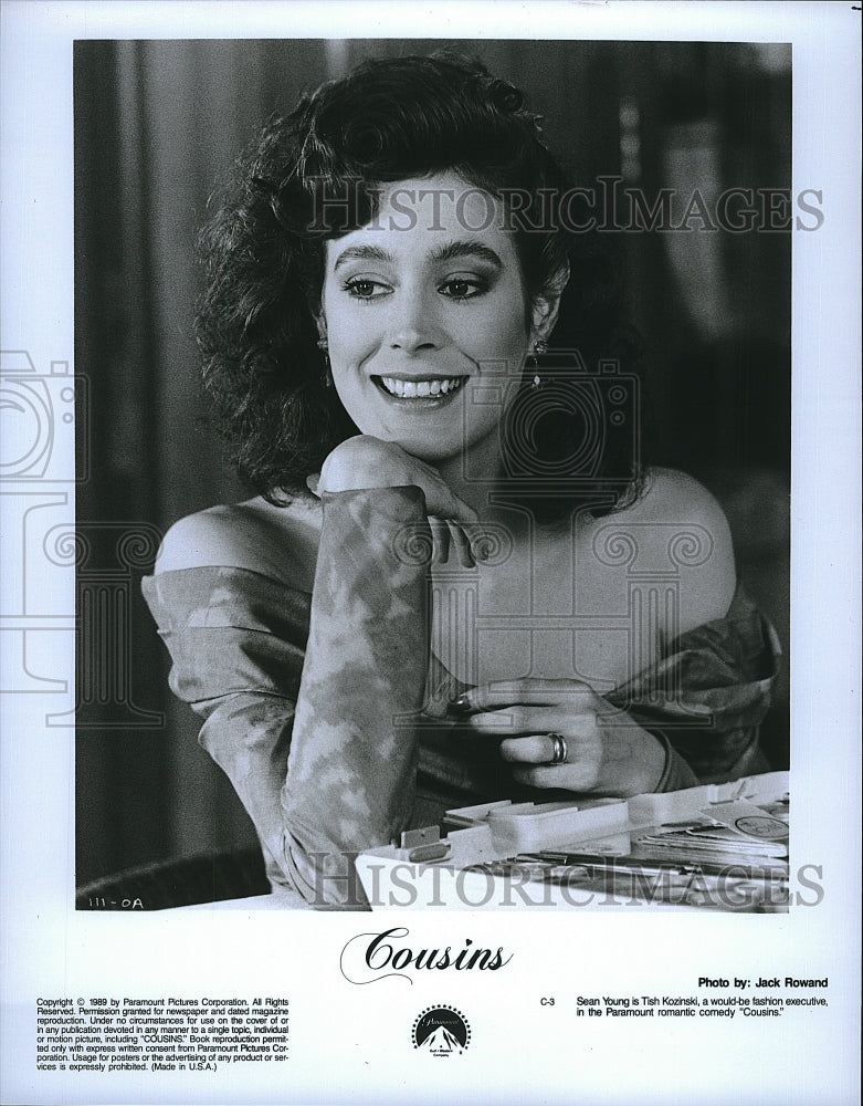 1989 Press Photo Movie Cousins Sean Young Actress Celebrity- Historic Images