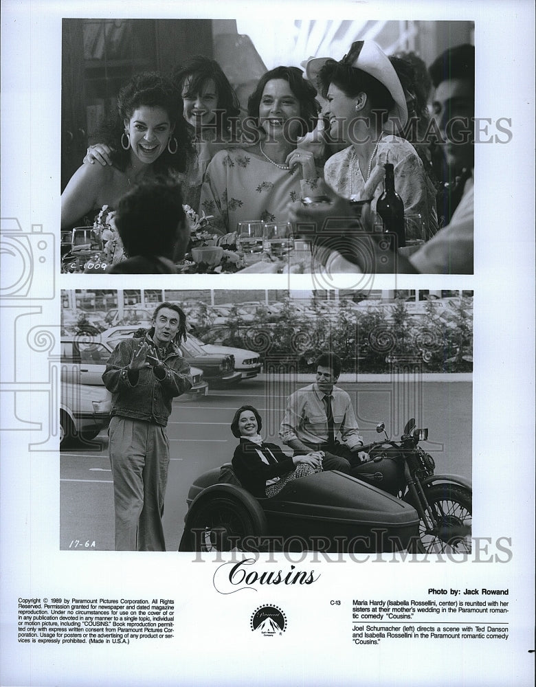 1989 Press Photo Movie Cousins Isabella Rosselini Ted Danson- Historic Images