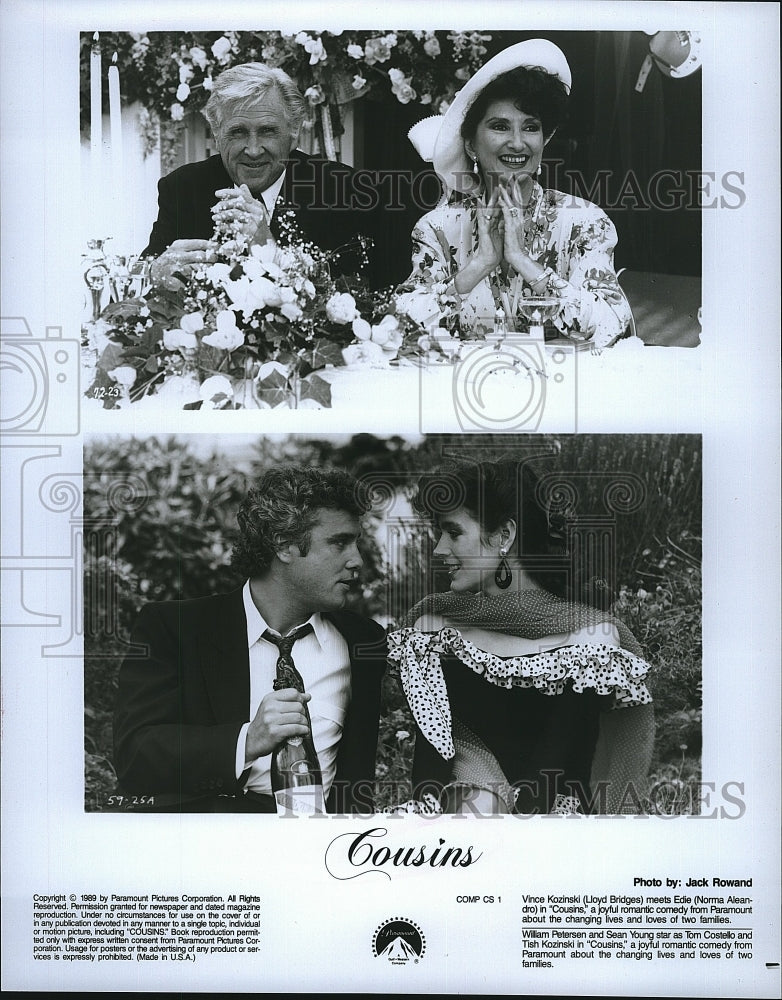 1989 Press Photo Cousins Lloyd Bridges Norma Aleandrajo- Historic Images